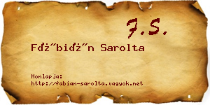 Fábián Sarolta névjegykártya