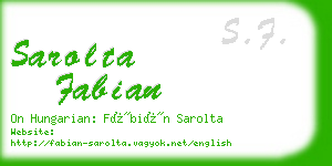 sarolta fabian business card